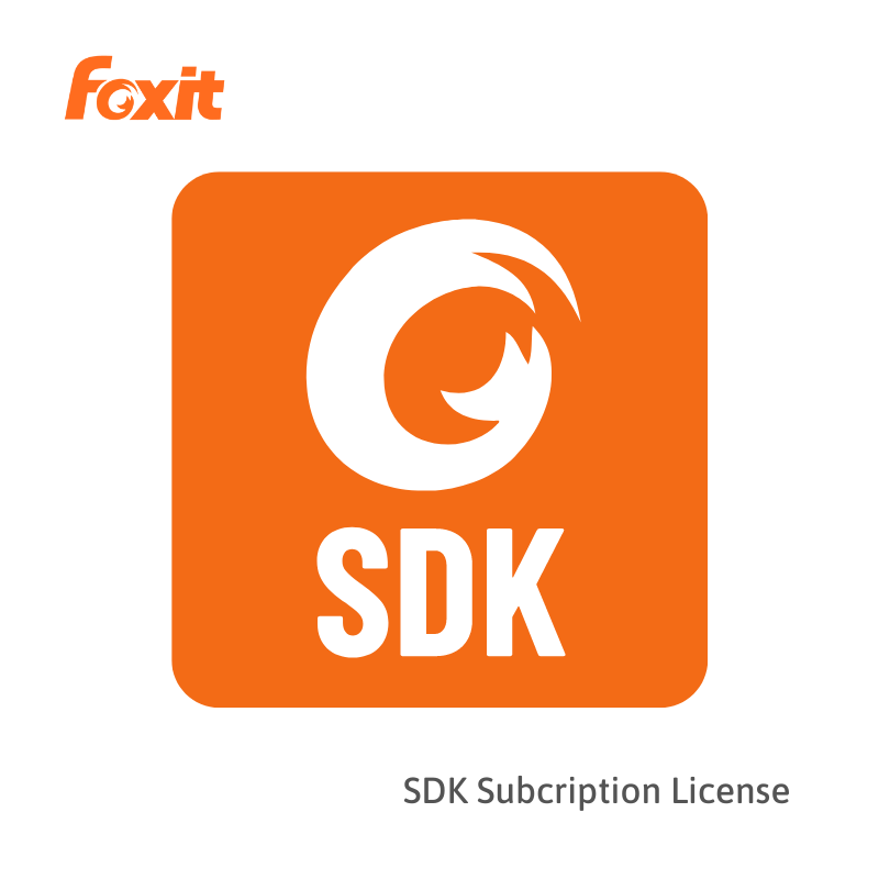 Foxit PDF SDK Subcription License