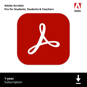 Adobe Acrobat Pro for Students, Students & Teachers Subscription License